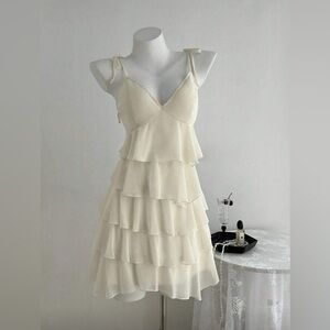 NEW WHITE FAIRY LAYERED DRESS